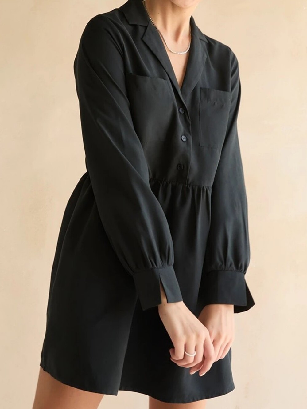 FRANCESCA'S MARILYN BUTTON MINI DRESS